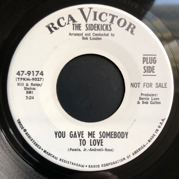The Sidekicks You Gave Me Somebody To Love Vinyl 45 Record '67 - Picture 3 of 6